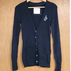 Abercrombie Knit Ribbed Long Cardigan Sweater Buttons Classic Y2K Preppy Fall